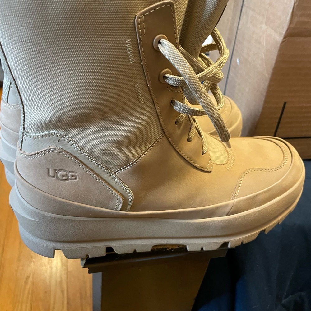 UGG Tan Lace-Up Boots